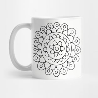 Symmetrical Bloom - Mandala Flower Mug